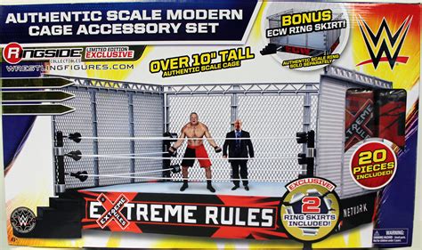 WWE Modern-Day Steel Cage Playset w/ 2 Ring Skirts - Ringside ...