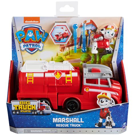 Buy PAW Patrol, Big Truck Pups Marshall Transforming Toy Truck, for Ages 3 and up Online at ...