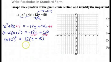 Day 3 HW Parabolas General Form to Standard Form - YouTube