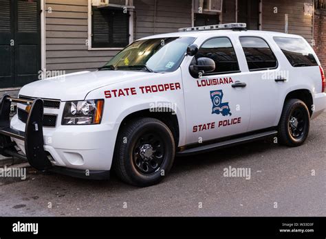 New Orleans, USA - April 22, 2018: Louisiana State trooper police car ...