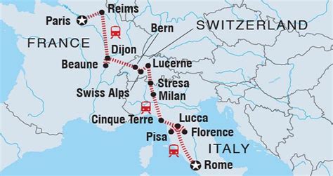 Take an epic tour through the heart of Italy, Switzerland and France. Visit ancient attractions ...