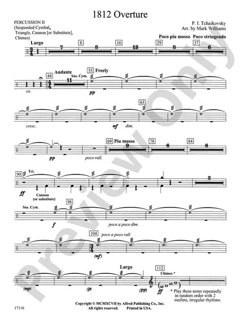 1812 Overture: 2nd Percussion: 2nd Percussion Part - Digital Sheet Music Download