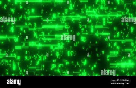 Cyberpunk Digital Pixelated Artifacts Matrix Interference Vibrant Green Backdrop Stock Video ...