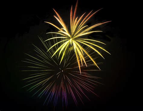 Rainbow Fireworks Photograph by Larry Helms