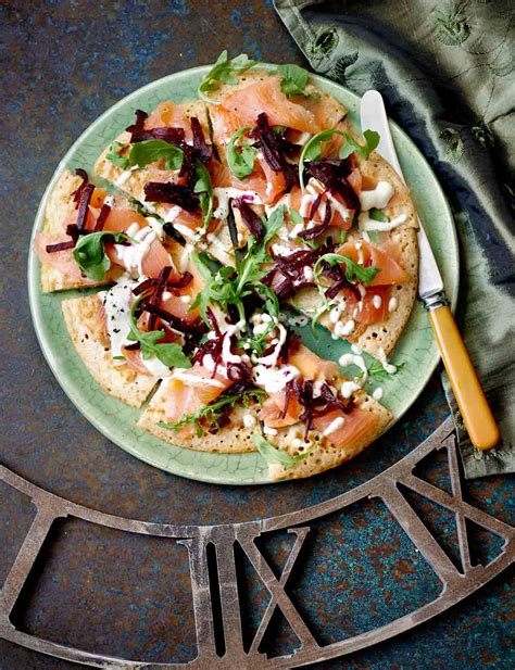 Sharing ‘blini’ with smoked salmon and beetroot | Sainsbury's Magazine