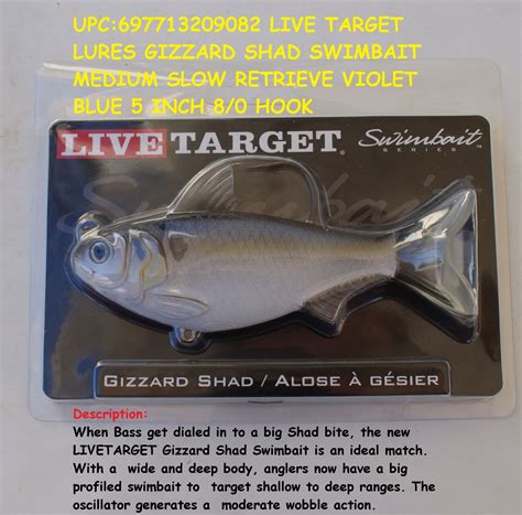 LIVE TARGET LURES GIZZARD SHAD SWIMBAIT MEDIUM SLOW RETRIEVE | Lure, Target, Angler