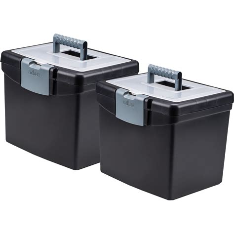 Storex File Storage Box, with XL Storage Lid, Black, 2-Pack - Walmart.com