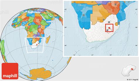 Political Location Map of BETHLEHEM, highlighted country, within the ...