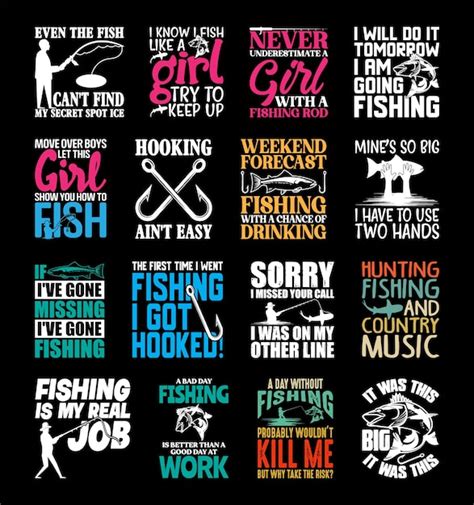 Premium Vector | Fishing t shirt design bundle fishing t shirt quotes ...