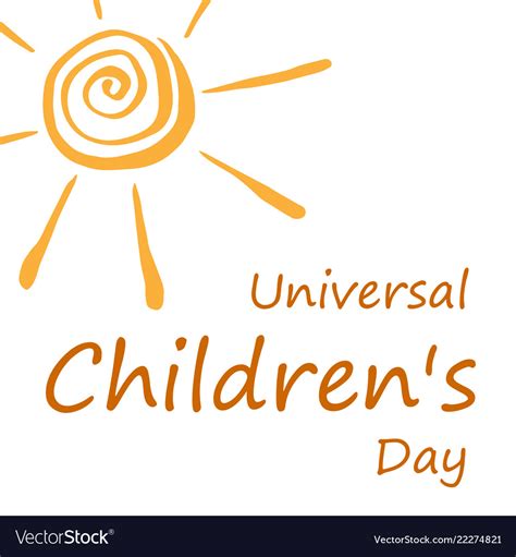 Universal children day design Royalty Free Vector Image