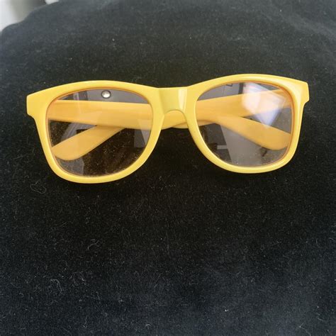 •💛Yellow Framed Glasses w/ Rose colored lenses • Low... - Depop