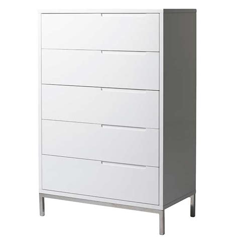 The Naples Tall Dresser in White is perfect for any modern bedroom ...