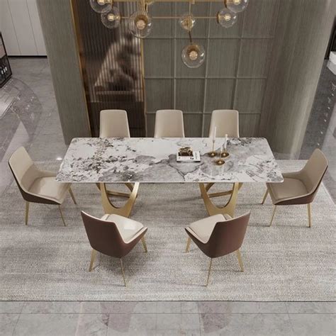 Contemporary Luxury 8 Seater Dining Table Set