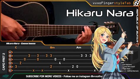 Your Lie in April (Shigatsu wa Kimi no Uso) - Hikaru Nara - Fingerstyle Guitar Cover + TABS ...