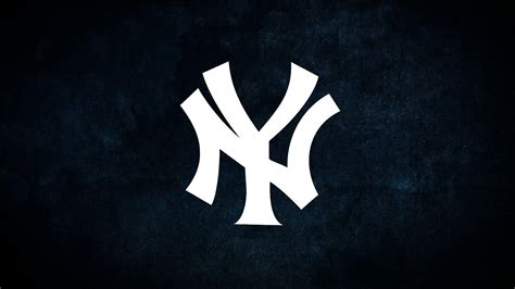 White Yankees Logo In Blue Black Background Baseball HD Yankees Wallpapers | HD Wallpapers | ID ...