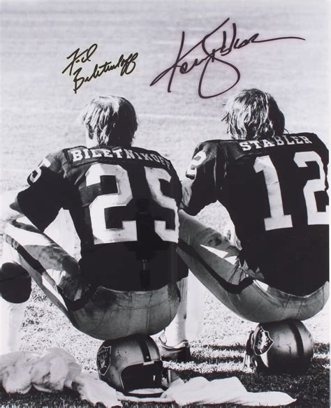 Ken Stabler & Fred Biletnikoff Dual Signed Raiders 16x20 Photo (Stabler LOA) | Pristine Auction