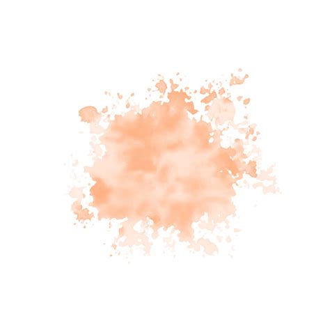 Peach watercolor splash on white background. Vector brown watercolour texture 11913918 Vector ...