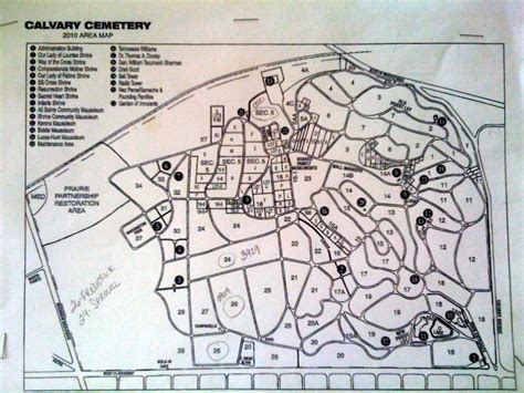 Calvary Cemetery Grave Map