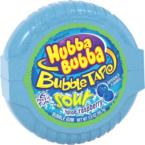 Hubba Bubba Sour Blue Raspberry Gum – Raspberry