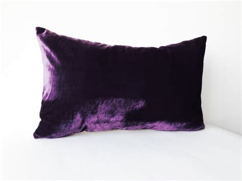 Velvet Lumbar Pillow Purple Velvet Pillow Cover Purple - Etsy