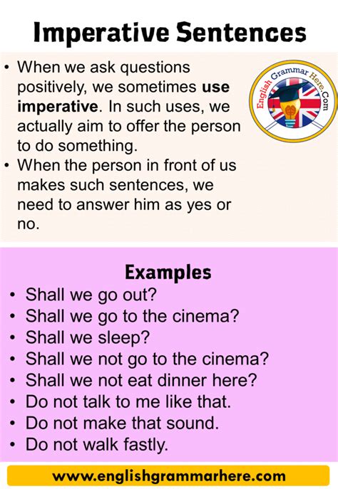 20 Examples Of Imperative Sentences English Grammar Pdf - ZOHAL