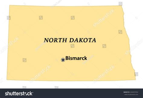 Bismarck,North Dakota locate map - Royalty Free Stock Vector 244437454 ...