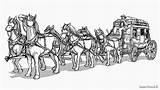 Stagecoach Horse Coloring Pages Sketch Page sketch template