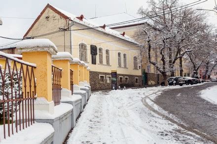 Snowdrifted Street Pictured Winter Uzhhorod Zakarpattia Editorial Stock Photo - Stock Image ...