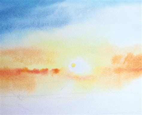 Watercolor Sunset Sky at GetDrawings | Free download