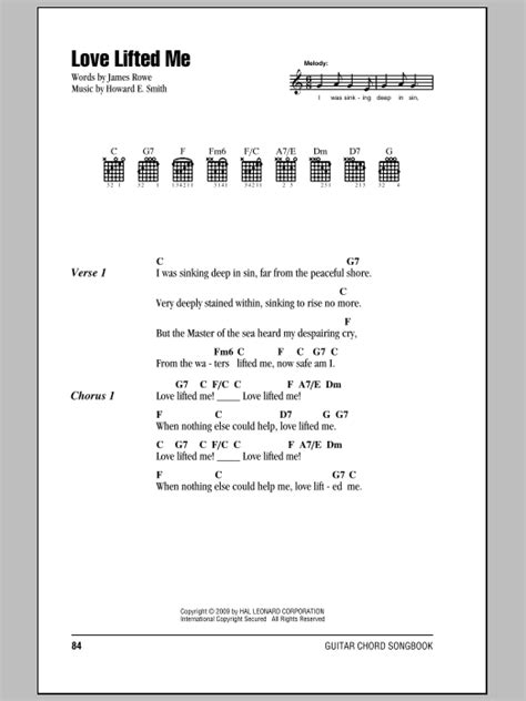 Love Lifted Me by James Rowe Sheet Music for Guitar Chords/Lyrics at ...