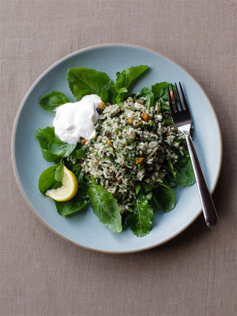 Recipe: Brown Rice Grape Leaf Salad | KCRW Good Food