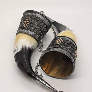 Viking Drinking Horn Set With Stand Medieval Accessories for - Etsy