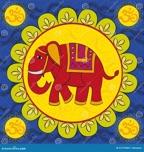 Indian Elephant with the Mandala Stock Vector - Illustration of elephant, east: 41179469