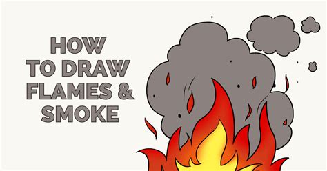 How to draw fire and smoke to create realistic drawings with colored ...