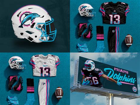 Miami Dolphins Uniform "Miami Vice" Concept by Dan | Design Shark® on Dribbble