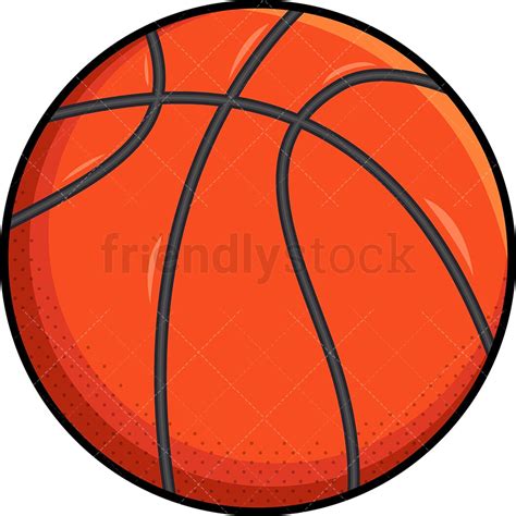 Orange Basketball Ball Cartoon Clipart Vector - FriendlyStock