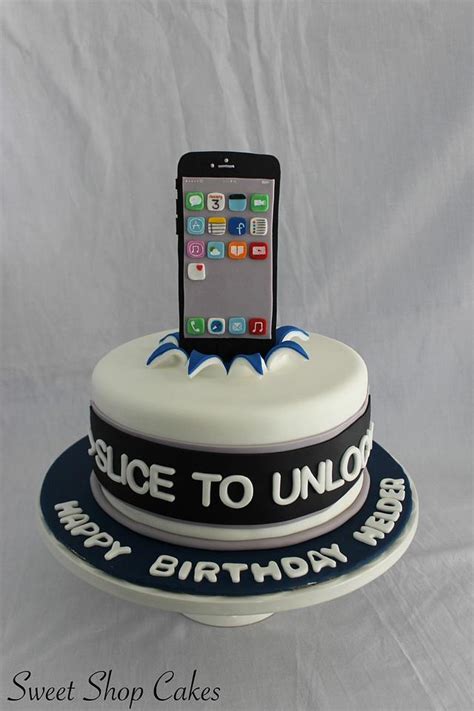 iPhone themed birthday cake - Decorated Cake by Sweet - CakesDecor