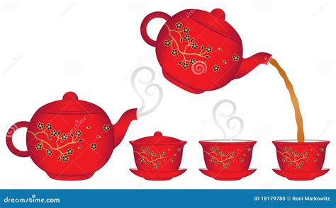 Chinese Teapot And Teacup Collection Stock Photo - Image: 18179780