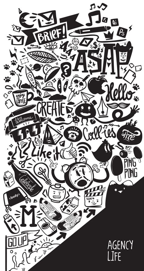 Black and White Doodle Wallpapers - Top Free Black and White Doodle ...