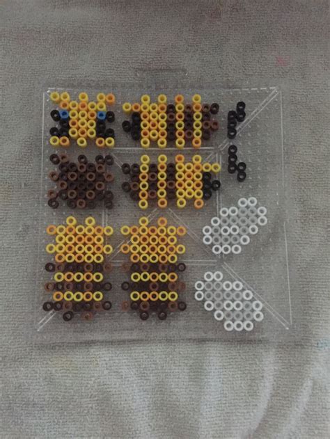 Minecraft bee perler bead 💛🖤 | Diy perler bead crafts, Easy perler ...