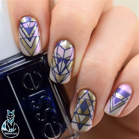 Geometric Reverse Stamping Nail Art -- Born Pretty Review -- | Nailzini ...