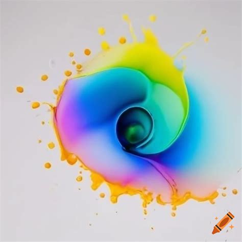 Colorful splashes on a white background on Craiyon
