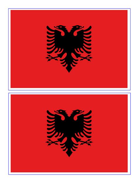 Albania Printable Flag | Templates at allbusinesstemplates.com