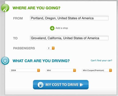 Gas Cost Trip Calculator Mapquest - thinkingjasela