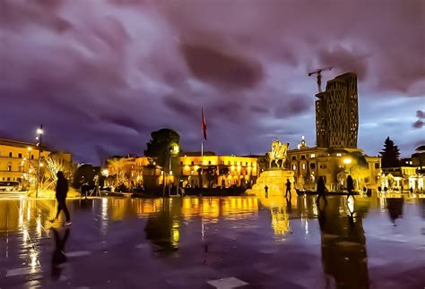 night rain | Tirana albania, Tirana, Night rain