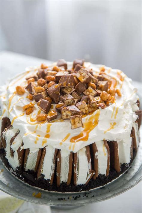 Snickers Ice Cream Cake Recipe - LemonsforLulu.com