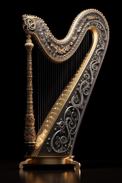 Premium AI Image | Harp in the interior of the concert hall Created with generative the AI ...