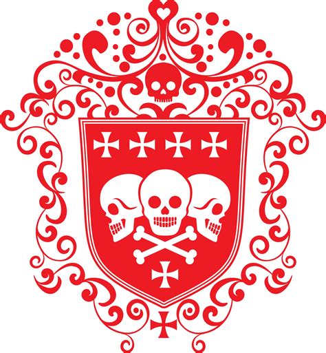 Gothic coat of arms with skull-grunge vintage design t shirts 2289681 Vector Art at Vecteezy