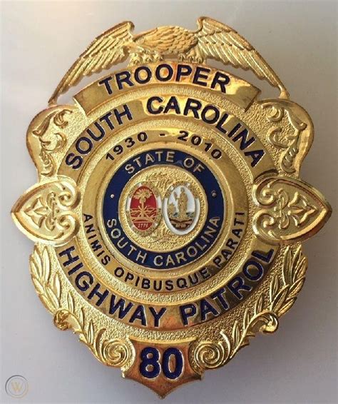 Obsolete South Carolina Highway Patrol 80th Anniversary Commemorative Badge | #1818767912