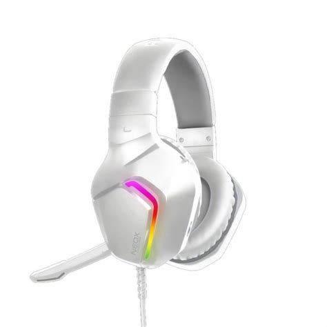 Alcatroz NeoX HP500-RGB Gaming Headset - White/Light Grey - GeeWiz